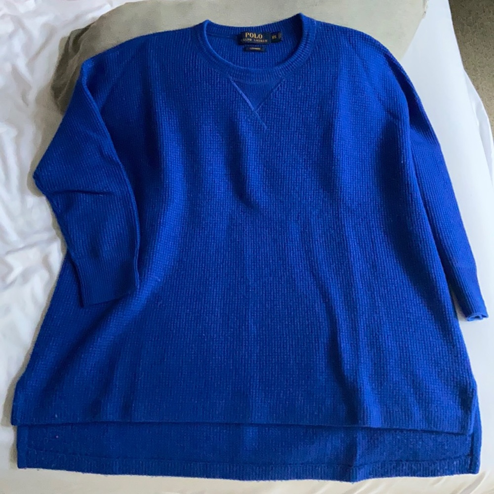 Like new Polo Ralph Lauren blue Cashmere sweater